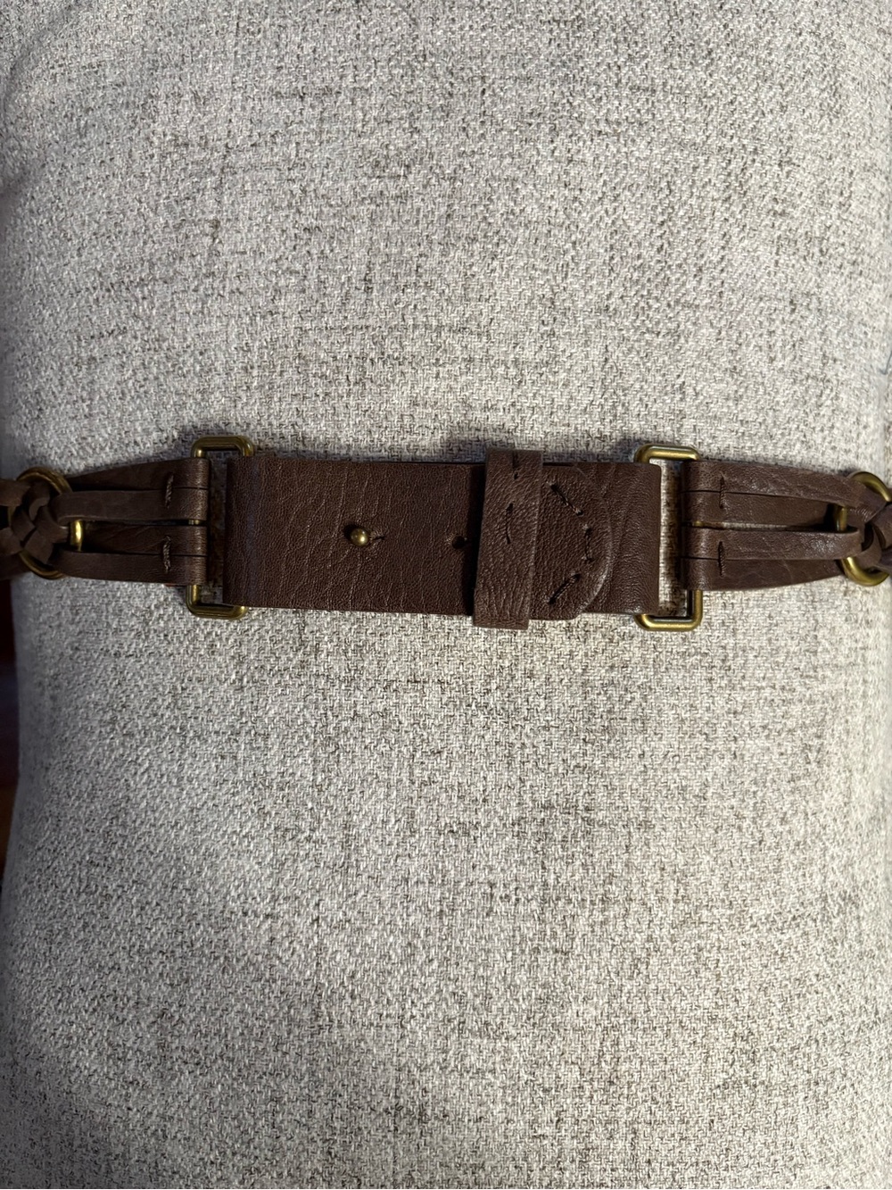 Gorgeous Brown Faux Leather Braided Belt